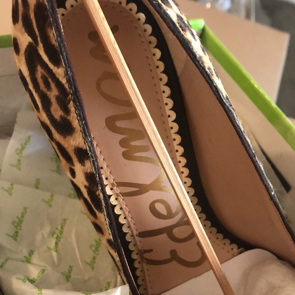 NIB [Sam Eldeman] Stillson Calf Hair Slip-On Leopard Pumps Womens Sz 6 (W) - Picture 7 of 7